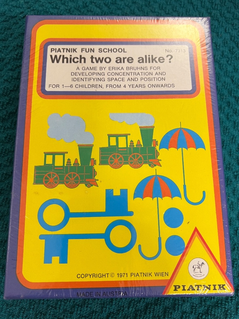 Vintage Educational Austrian Card Game 1971 by Piatnik Fun School